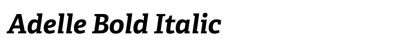 Adelle Bold Italic